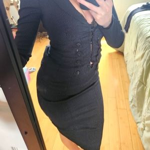 2 piece pinstrupe suit small